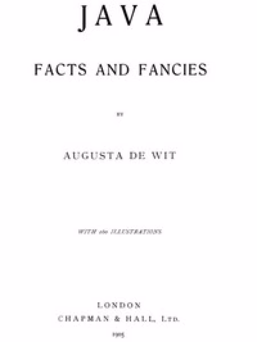 Java, Facts and Fancies (Jawa, Fakta dan Khayalan)